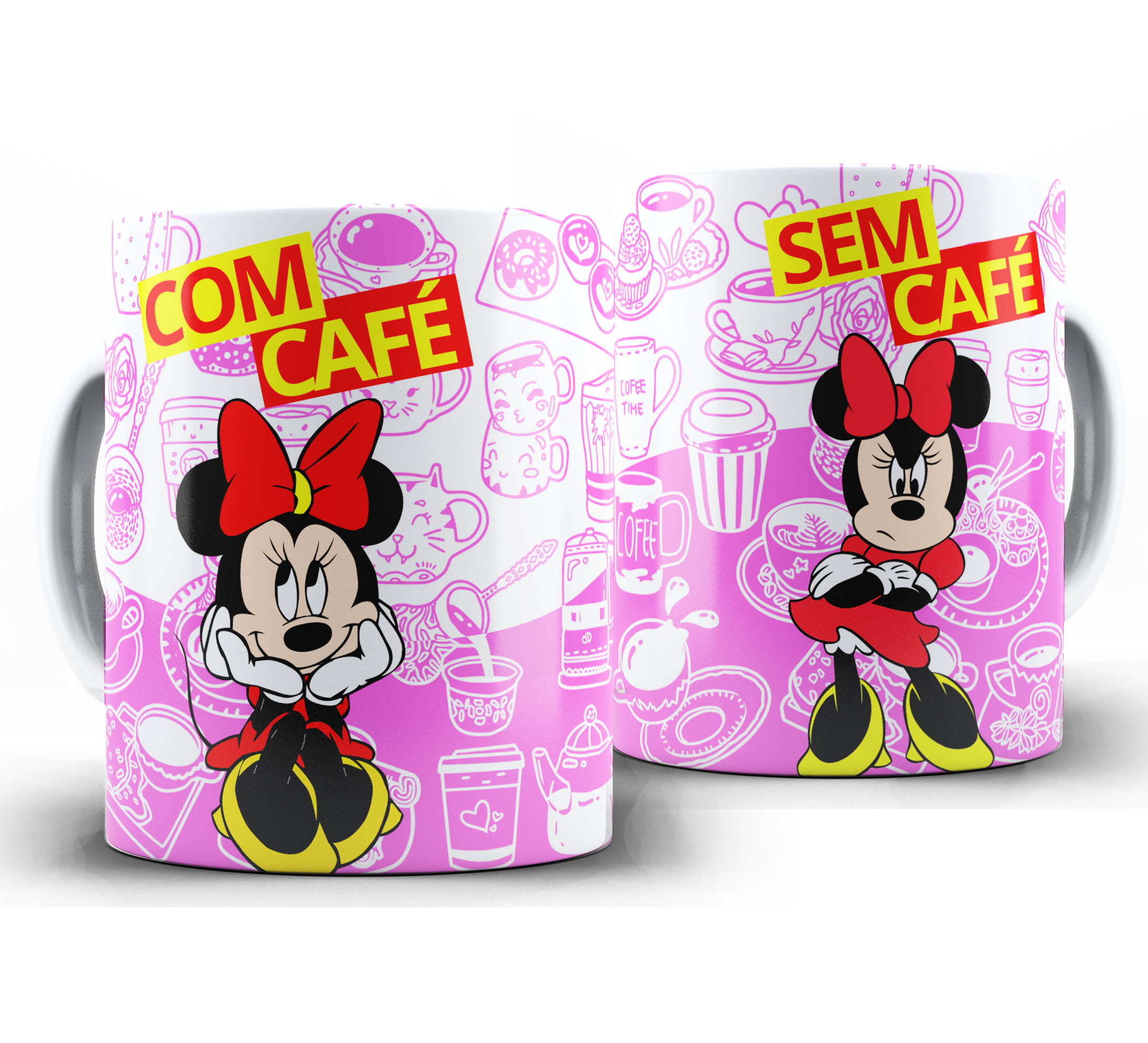 Caneca Com Cafe Sem Cafe - Minnie